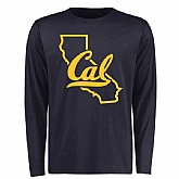 Cal Bears Tradition State Long Sleeve Crew Neck WEM T-Shirt - Navy Blue